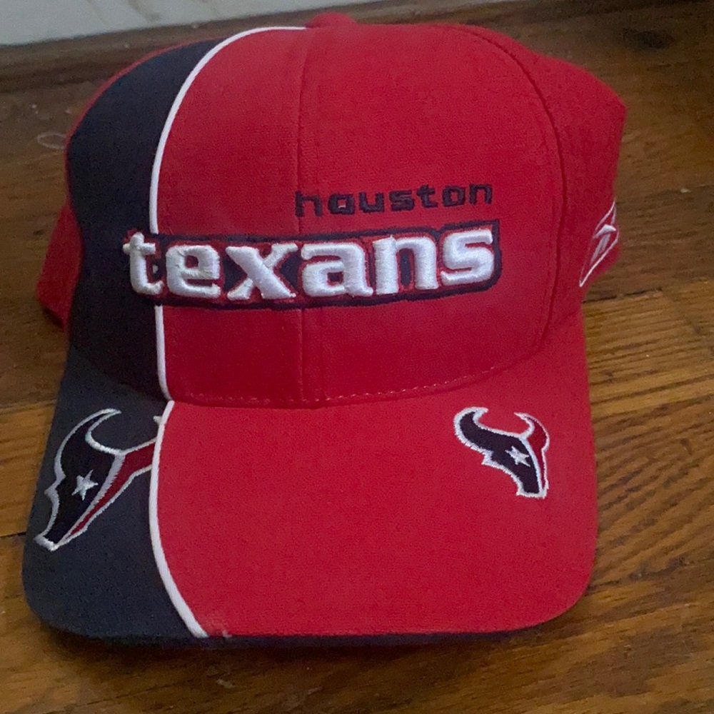 Vintage Reebok NFL Pro Line Houston Texans adjustable strap back hat